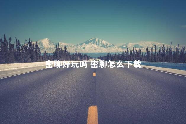 密聊好玩吗 密聊怎么下载